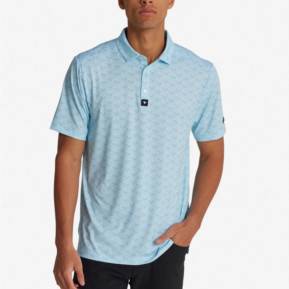 Bad Birdie Sky Blue Polo Shirt